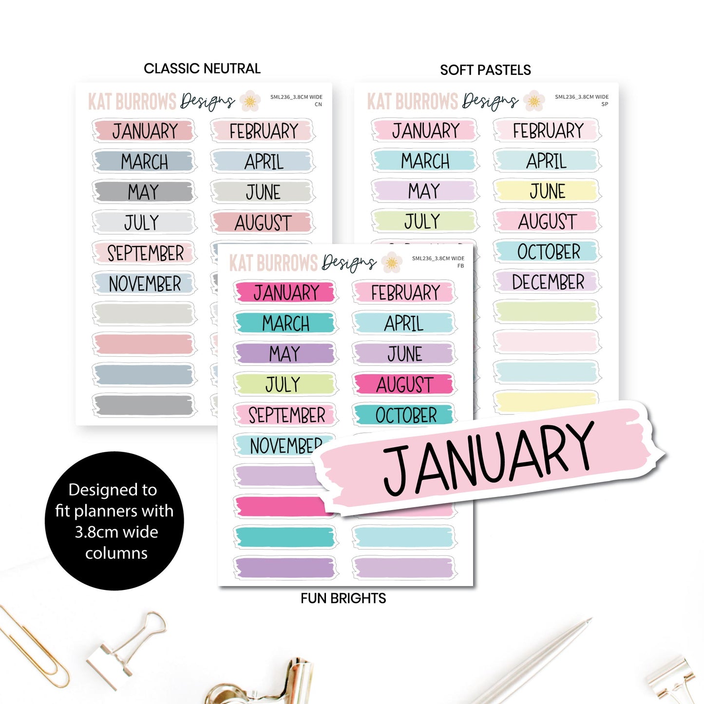 Stickers: Monthly Headers Highlighter