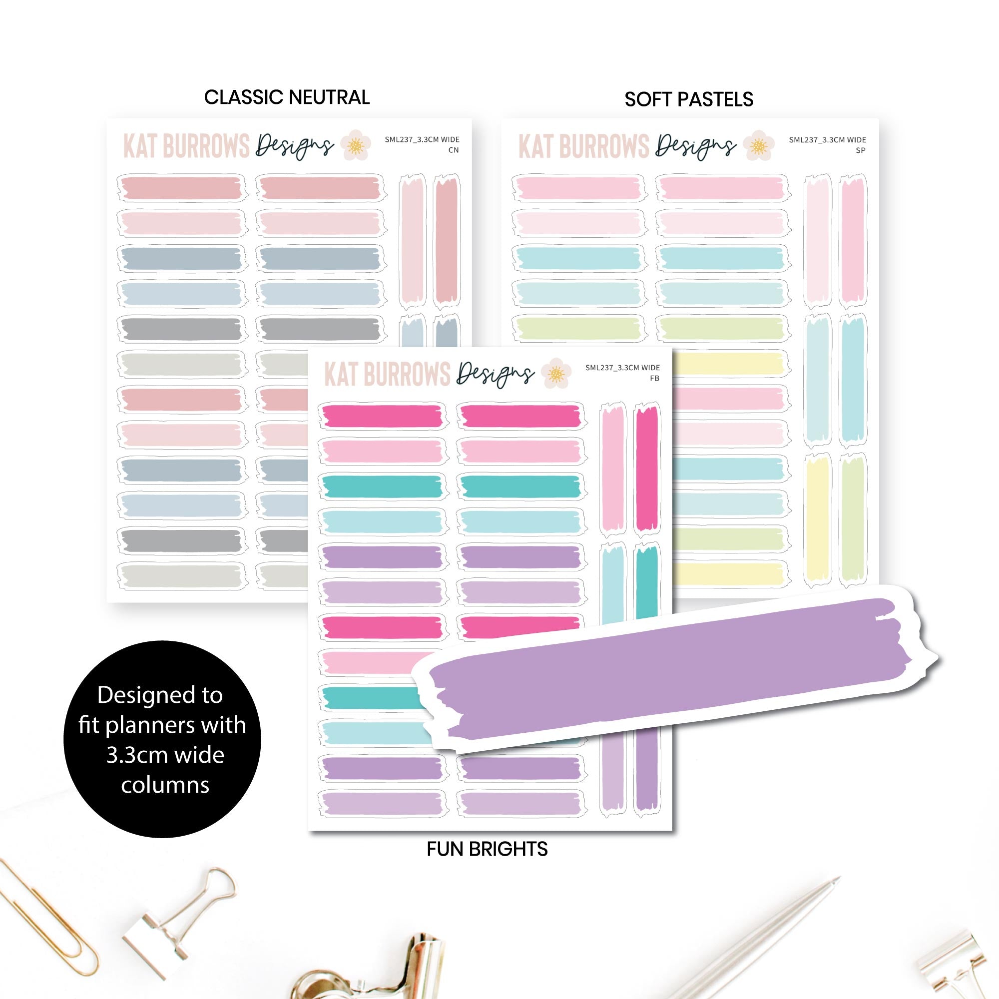 Hobonichi Swatch Stickers in Assorted Colours, Planner Stickers to help ...