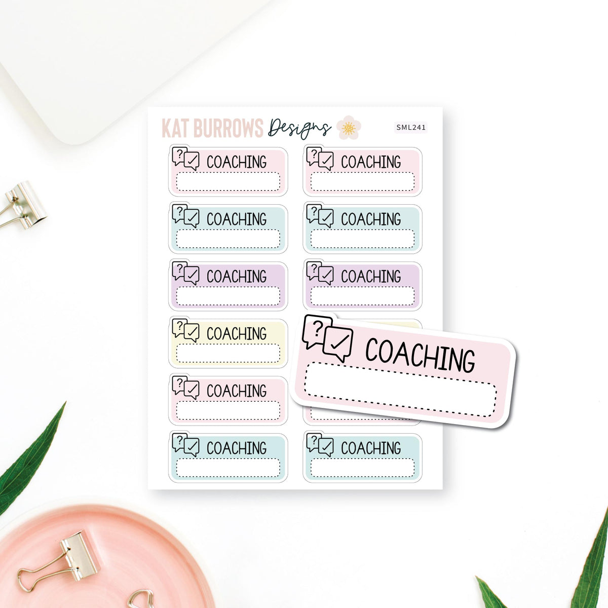 Stickers: Coaching planner sticker sheet image 1