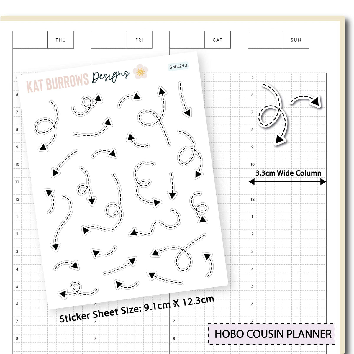 Stickers: Dotted Arrows planner sticker sheet image 3