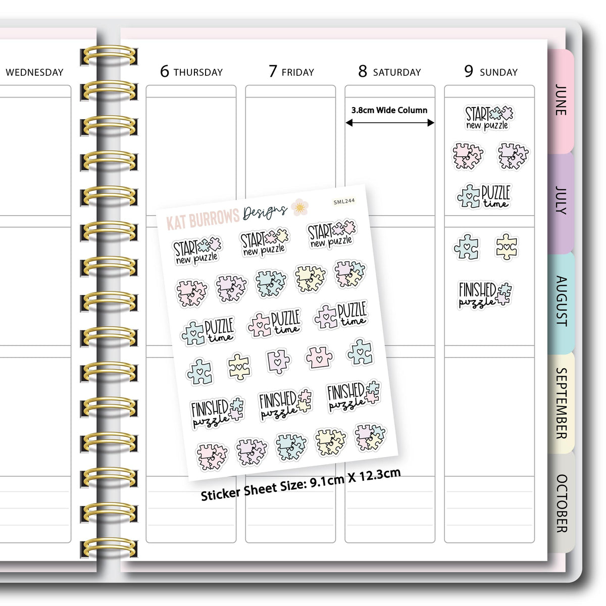 Stickers: Puzzle Pieces planner sticker sheet image 2