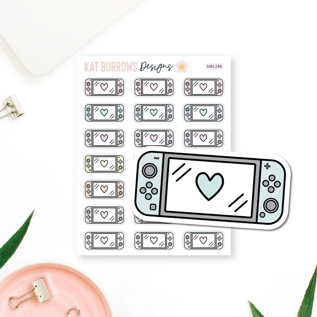 Stickers: Gaming Console planner sticker sheet image 1