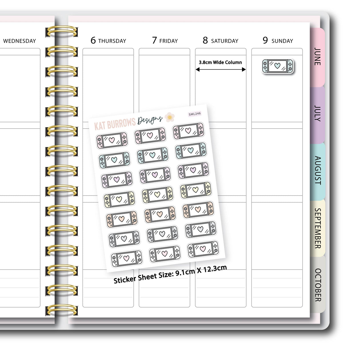 Stickers: Gaming Console planner sticker sheet image 2