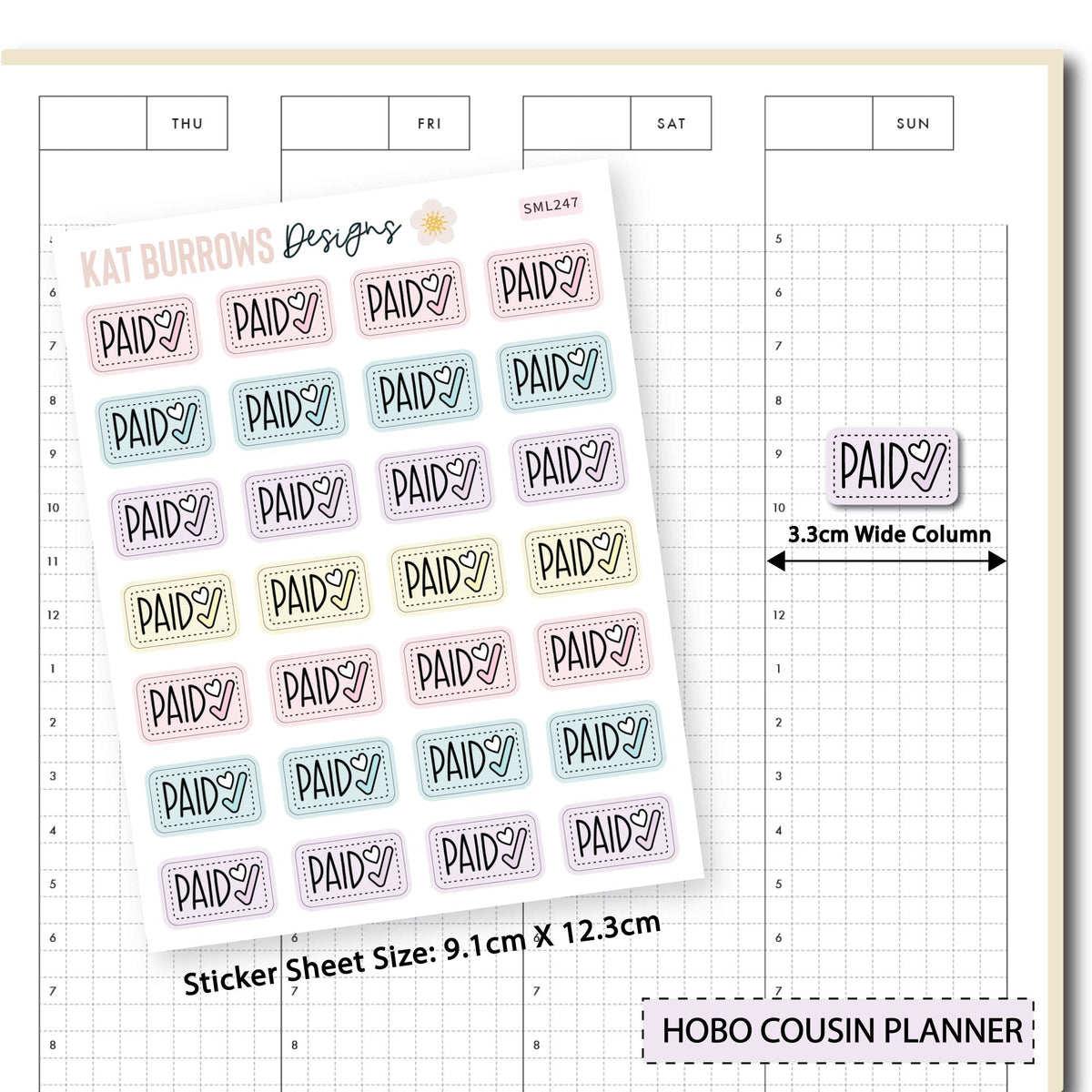 Stickers: Paid Tick planner sticker sheet image 3