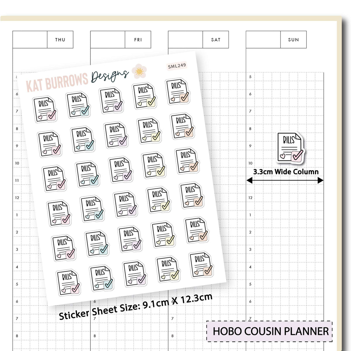Stickers: Pay Bills planner sticker sheet image 3