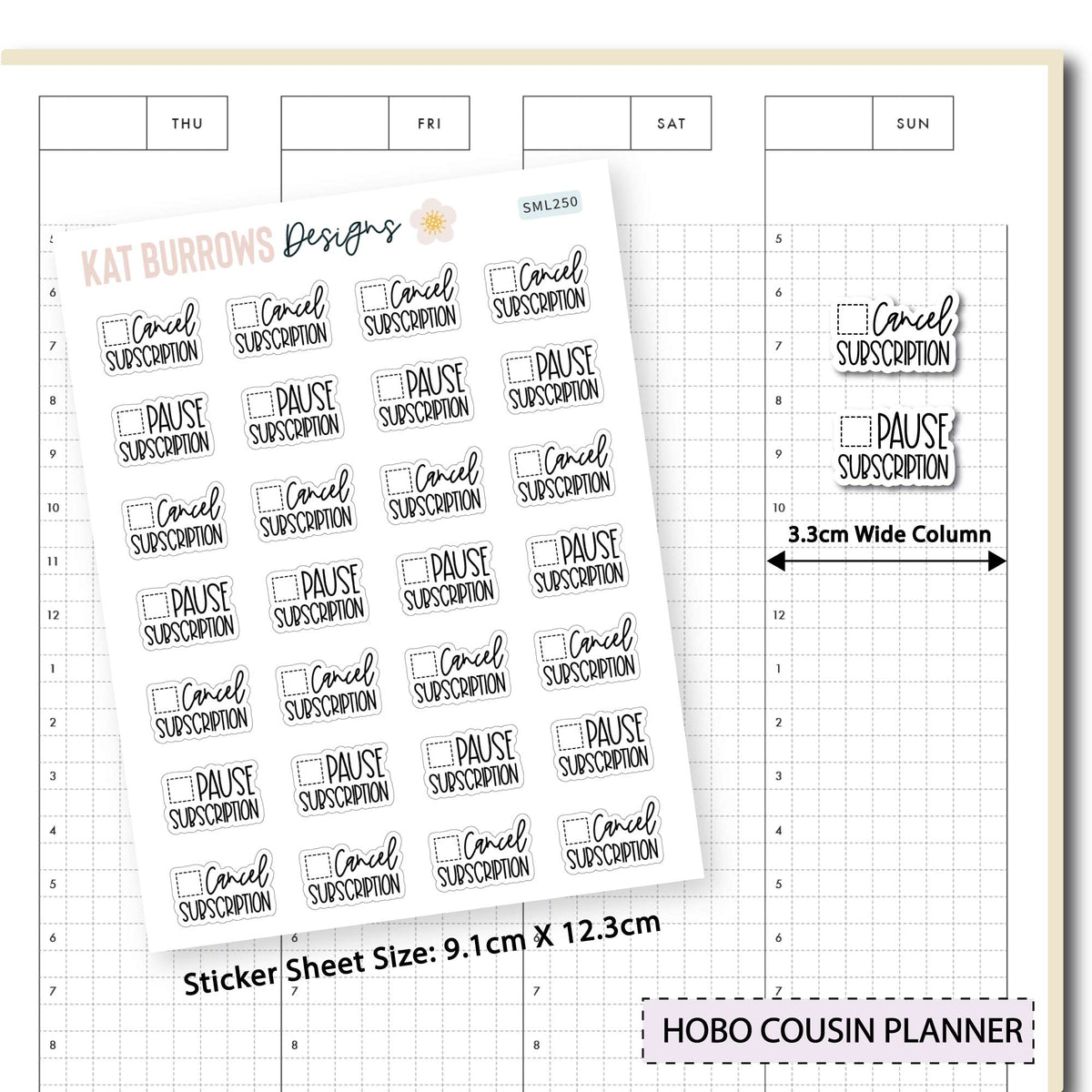Stickers: Cancel or Pause Subscription planner sticker sheet image 3