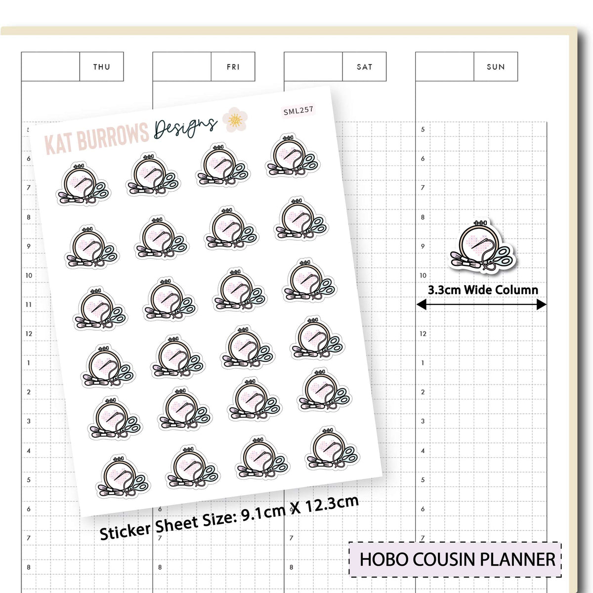 Stickers: Cross Stitch planner sticker sheet image 3