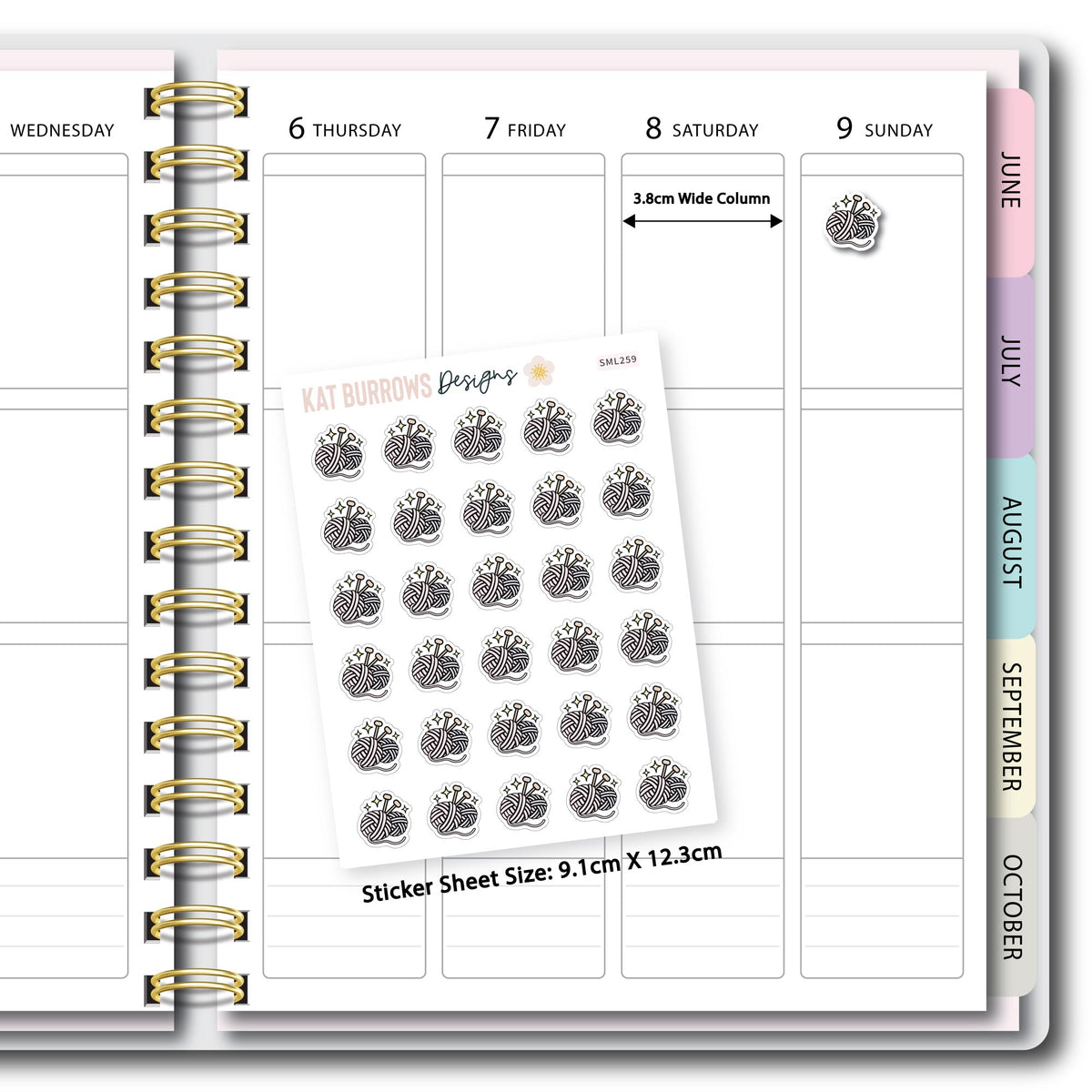 Stickers: Knitting planner sticker sheet image 2