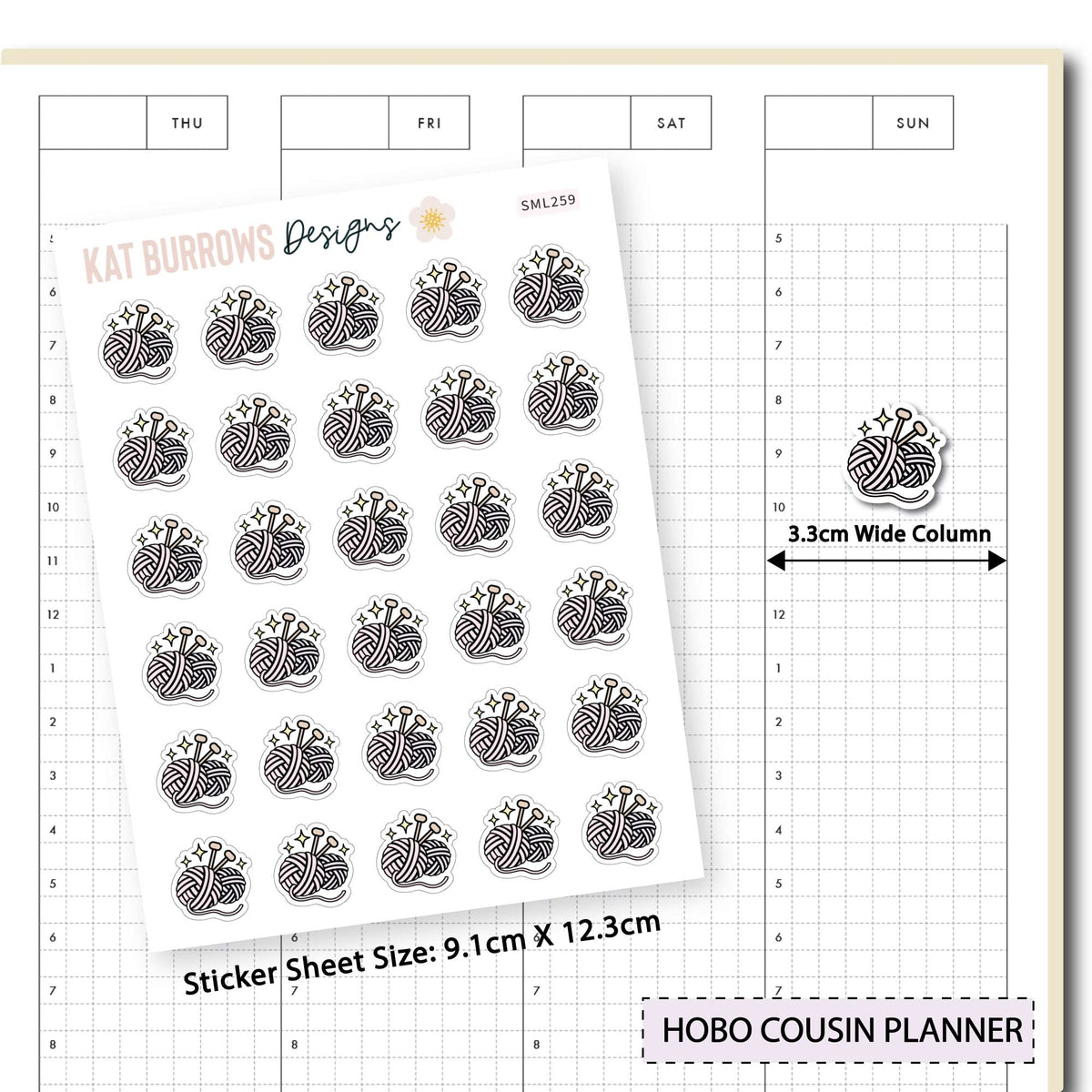 Stickers: Knitting planner sticker sheet image 3
