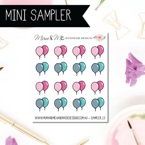 Mini Sampler: Birthday Balloons