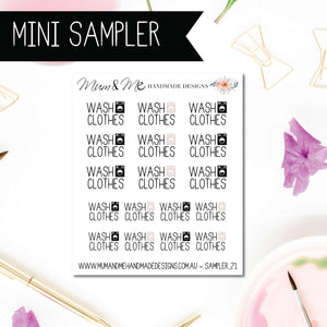 Mini Sampler: Wash Clothes