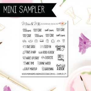 Mini Sampler: Self Care Script Icons