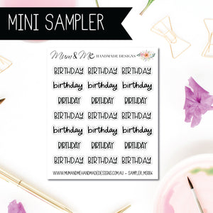 Script Sampler: Birthday