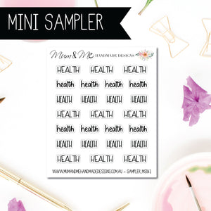 Script Sampler: Health