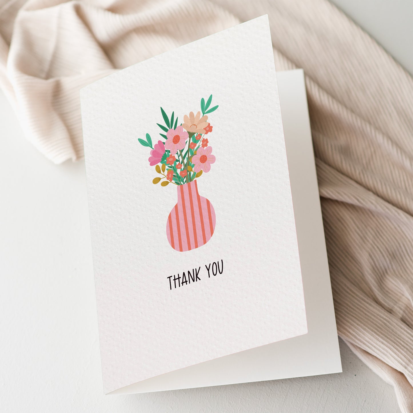 Pink Vase of Flowers