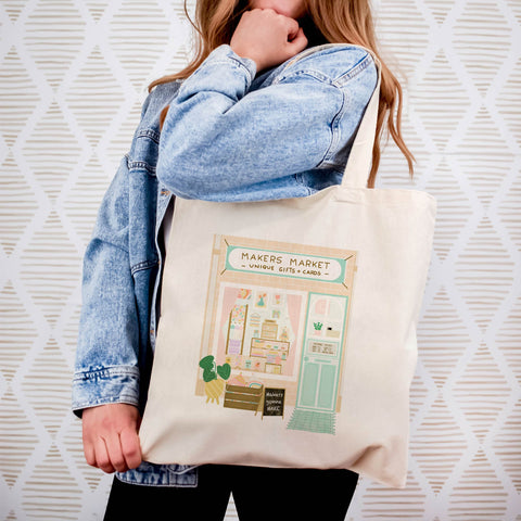 Canvas Tote Bag: Makers Market