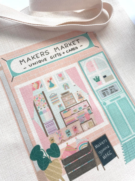 Canvas Tote Bag: Makers Market