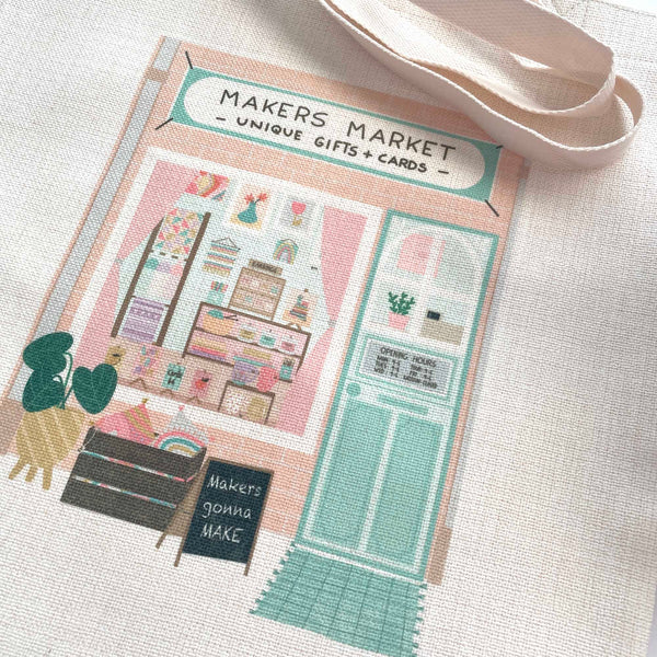 Canvas Tote Bag: Makers Market