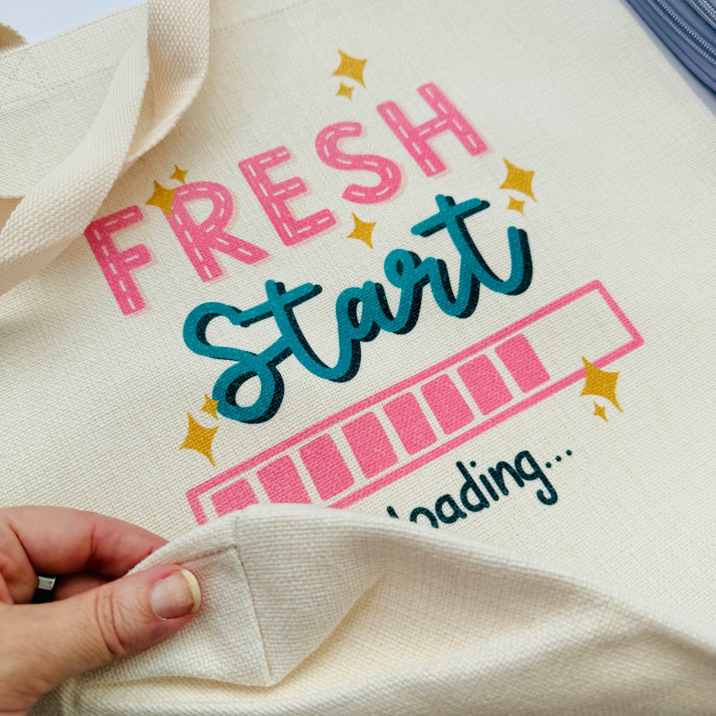 Canvas Tote Bag: Fresh Start
