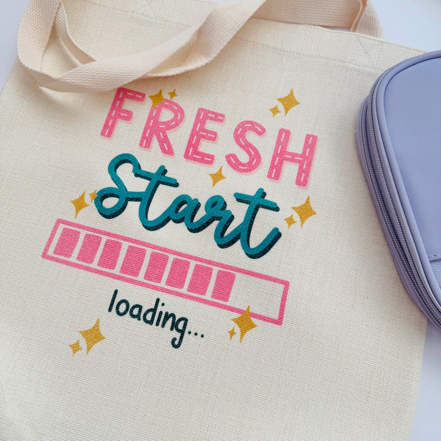 Canvas Tote Bag: Fresh Start