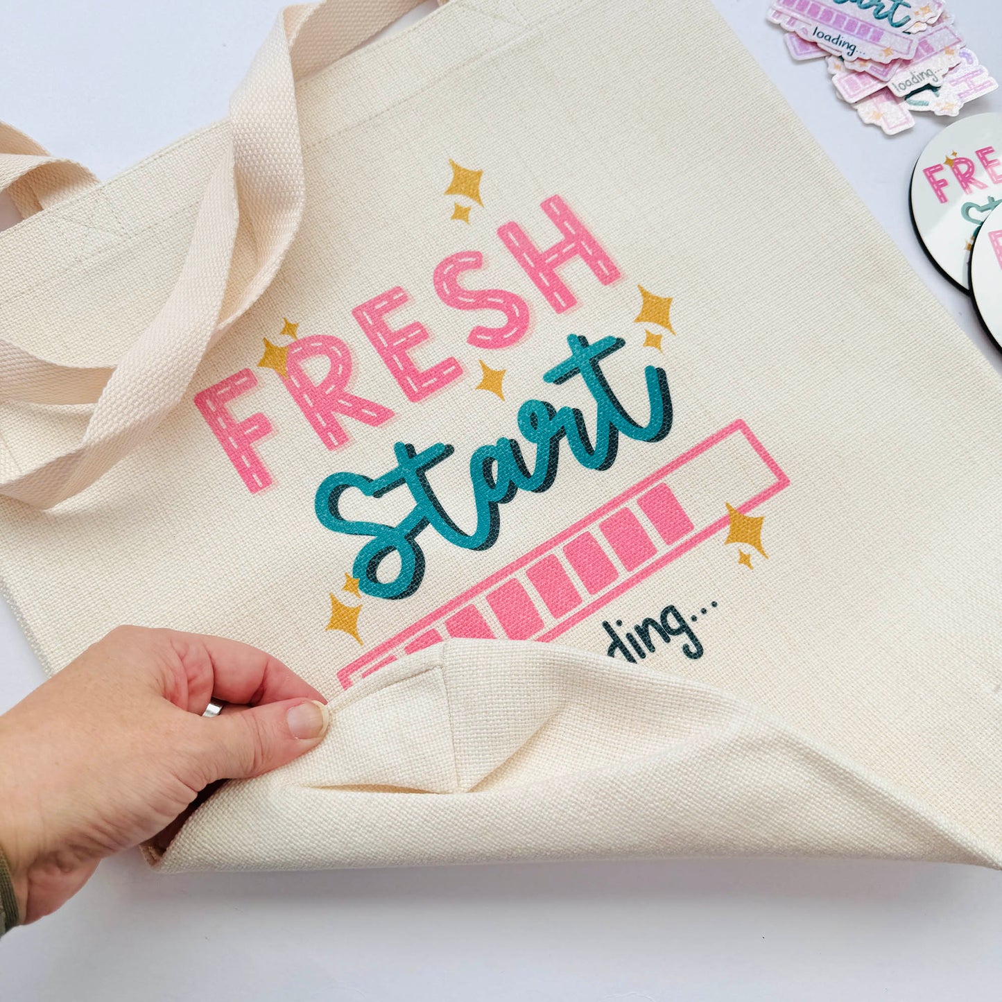 Canvas Tote Bag: Fresh Start