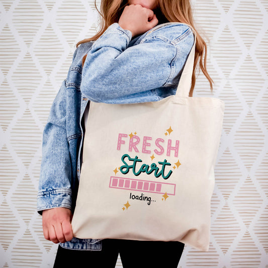Canvas Tote Bag: Fresh Start
