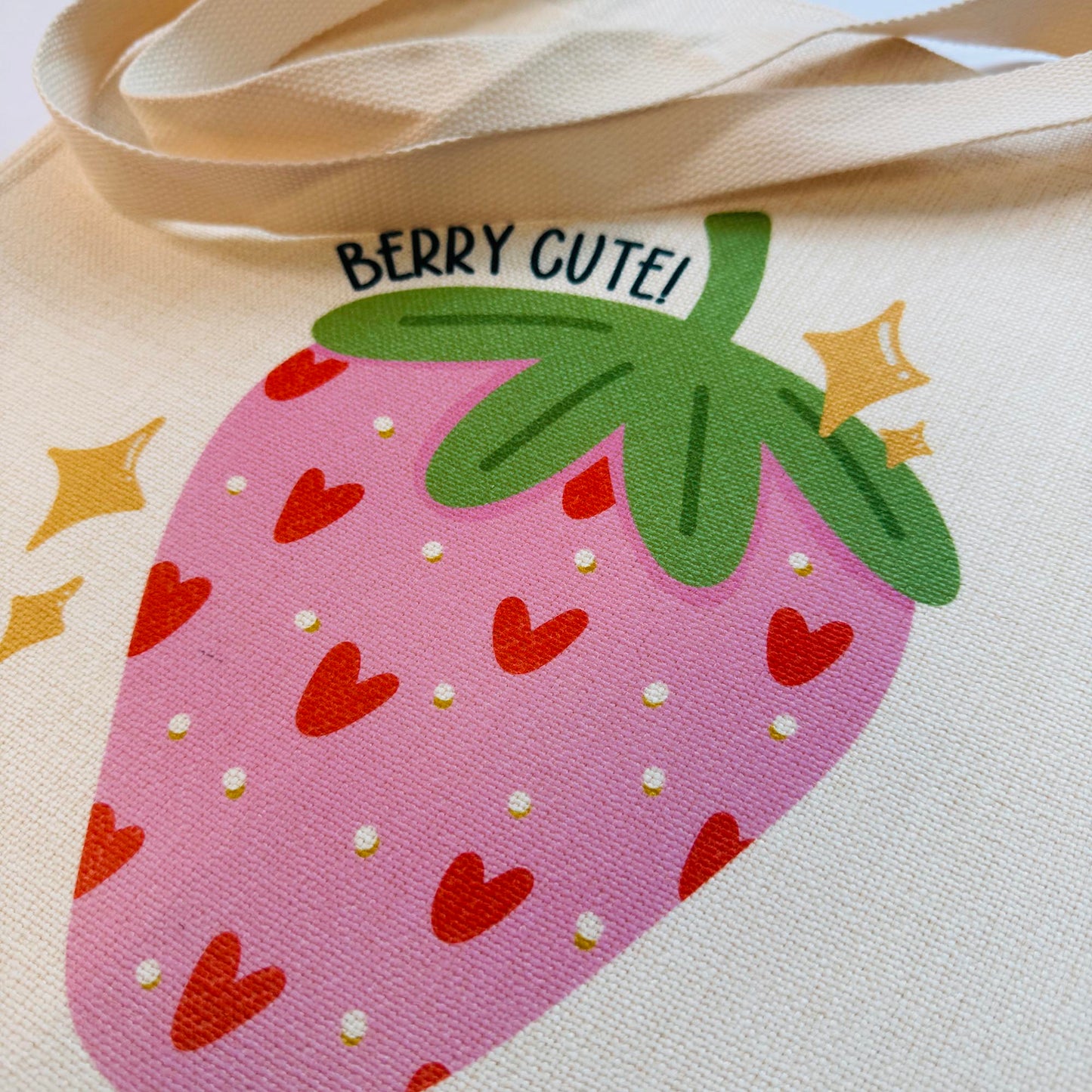 Canvas Tote Bag: Berry Cute