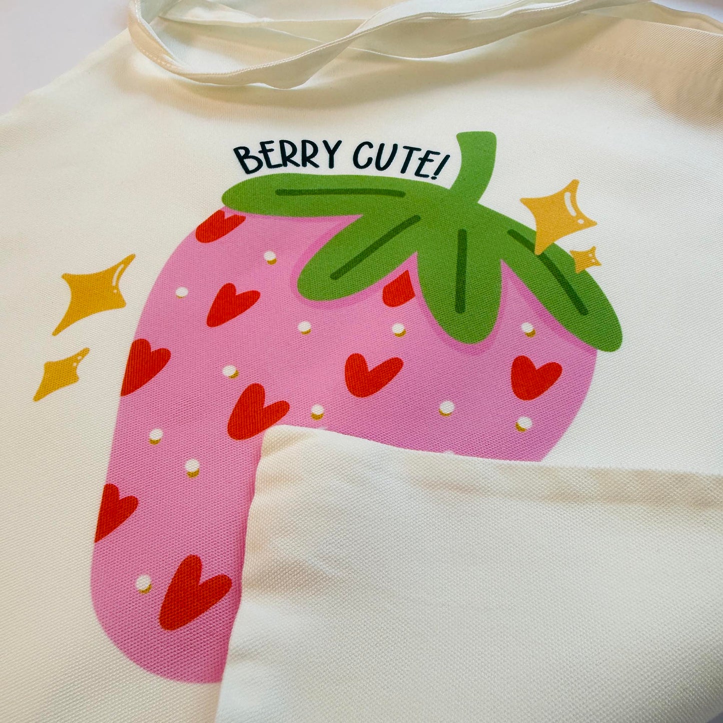 White Tote Bag: Berry Cute