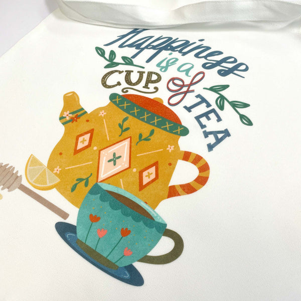 White Tote Bag: Tea Quote