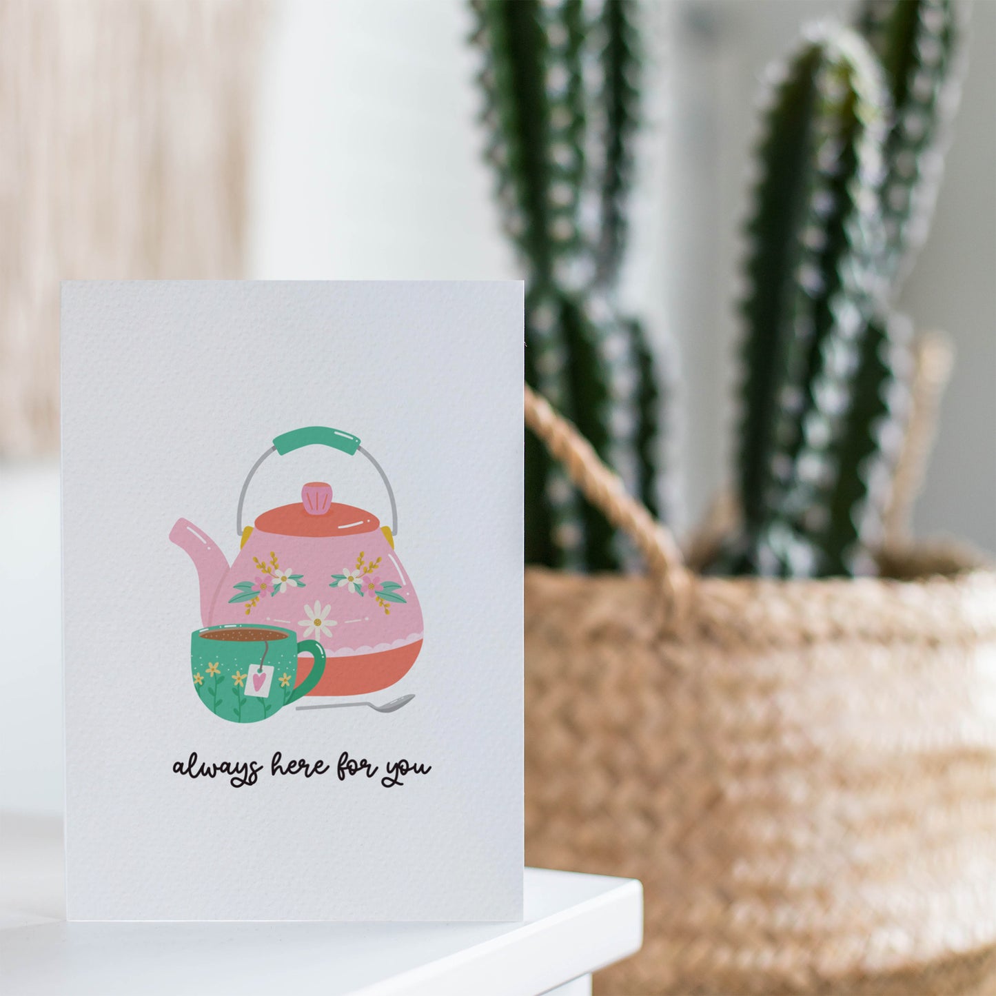 Floral Teapot and Teacup