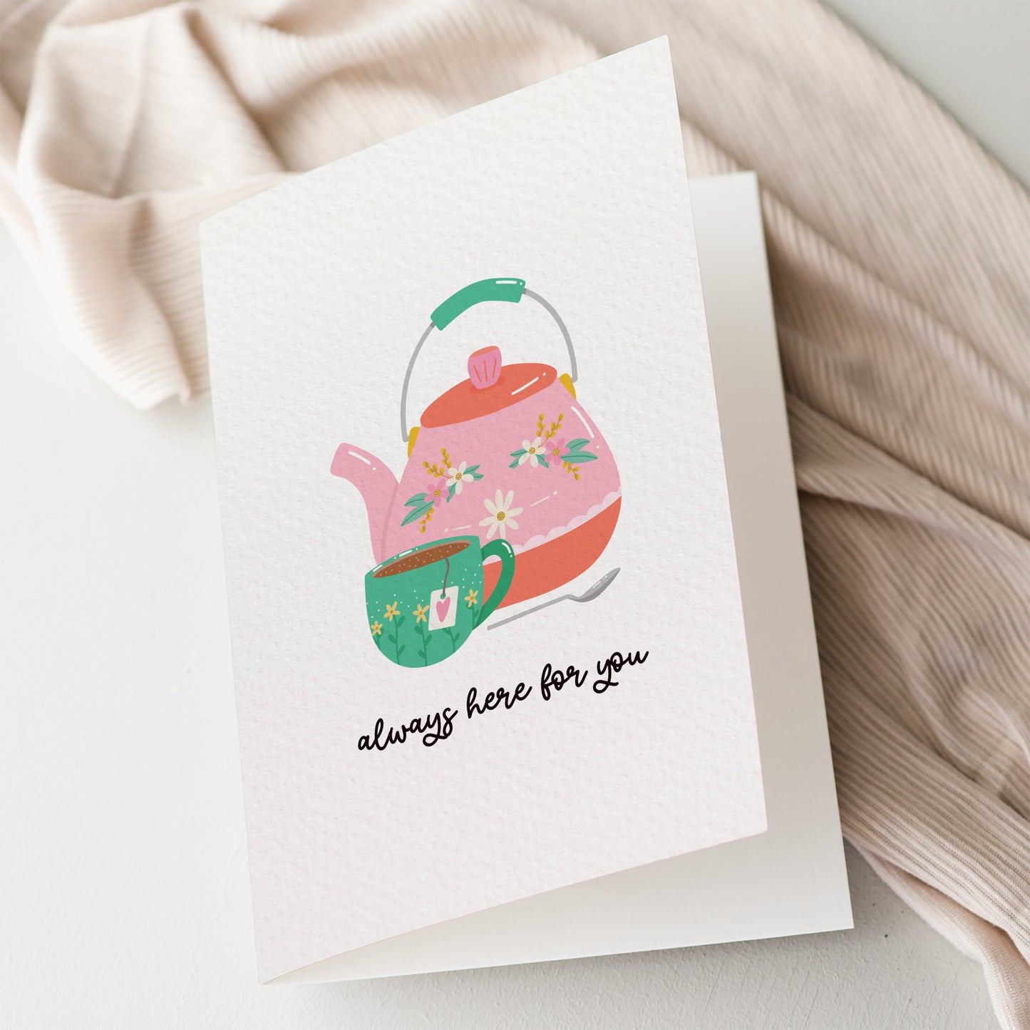 Floral Teapot and Teacup