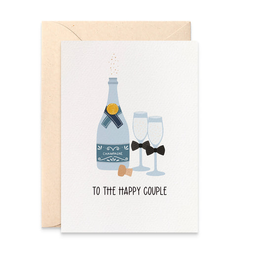 Champagne and Bow Tie Glasses