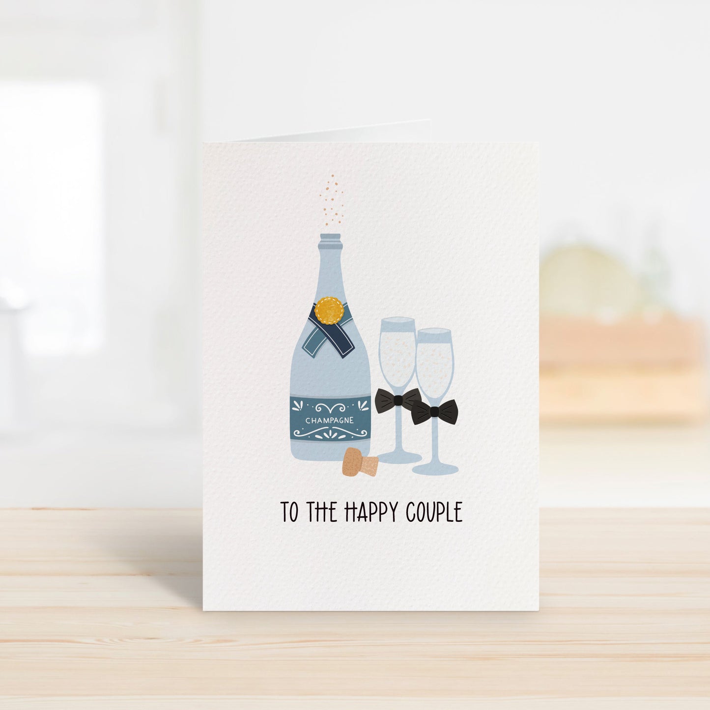 Champagne and Bow Tie Glasses