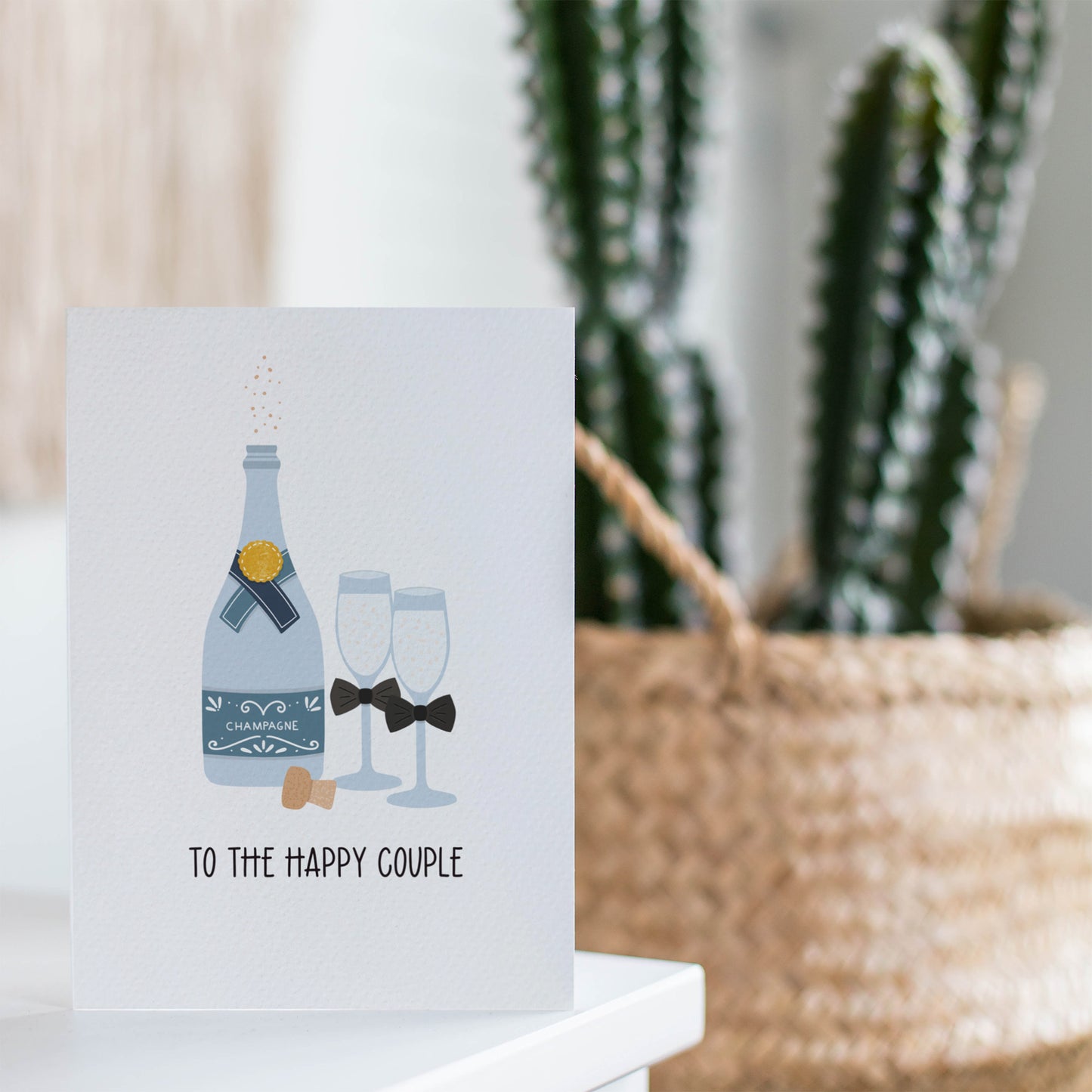 Champagne and Bow Tie Glasses