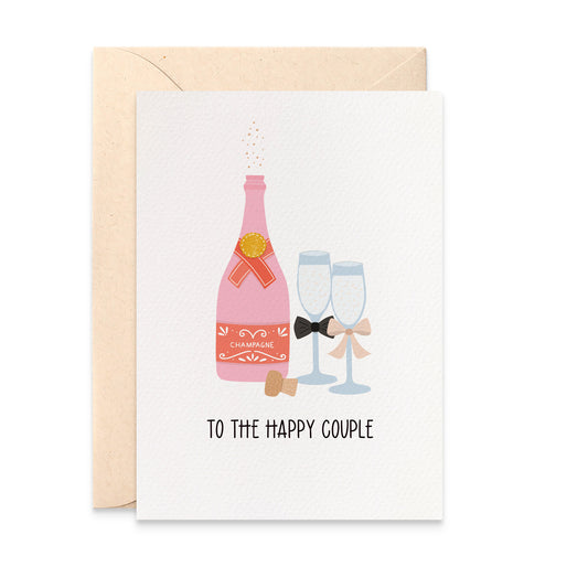 Champagne and Glasses Mr and Mrs