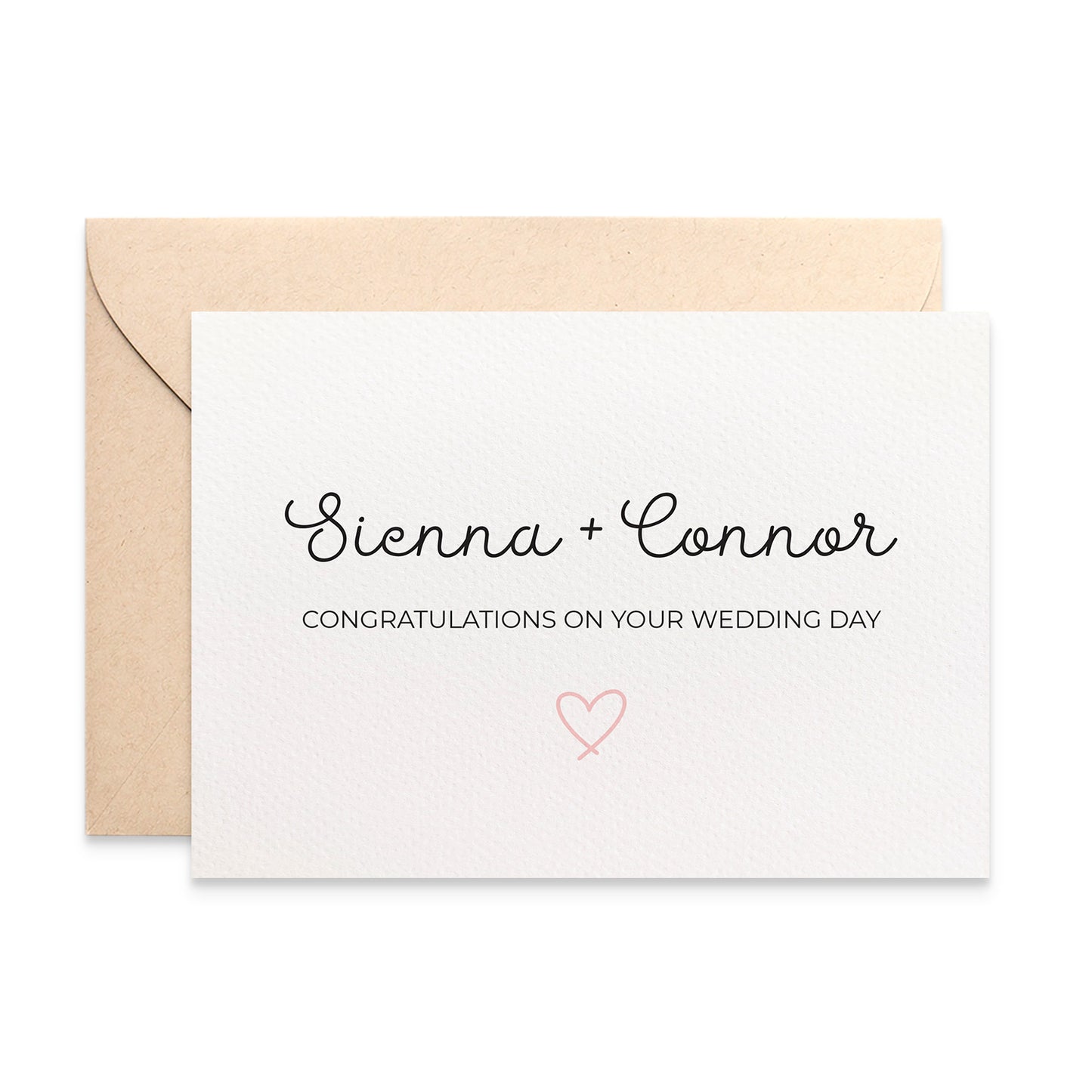 PERSONALISE: Bride and Groom Names with Heart
