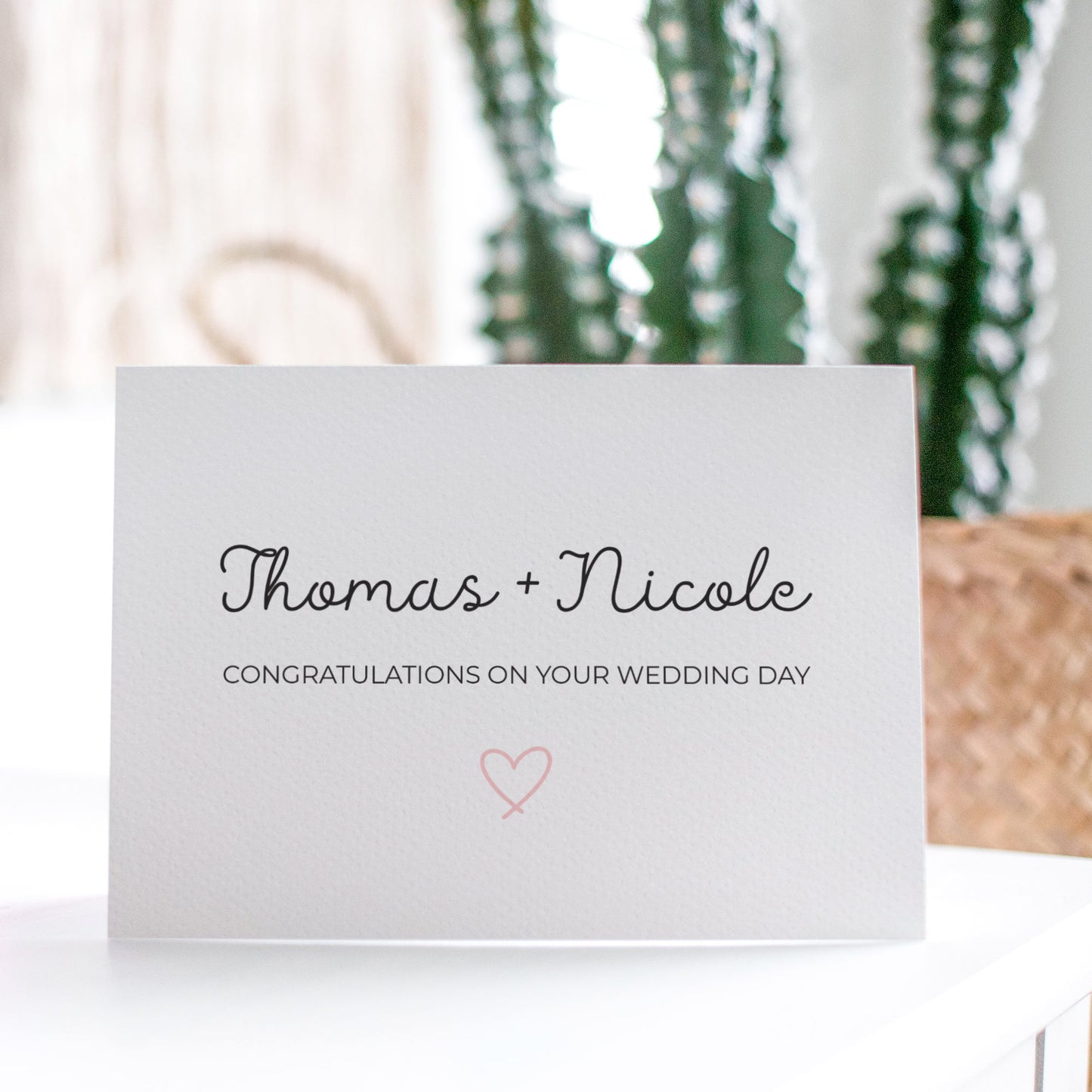 PERSONALISE: Bride and Groom Names with Heart