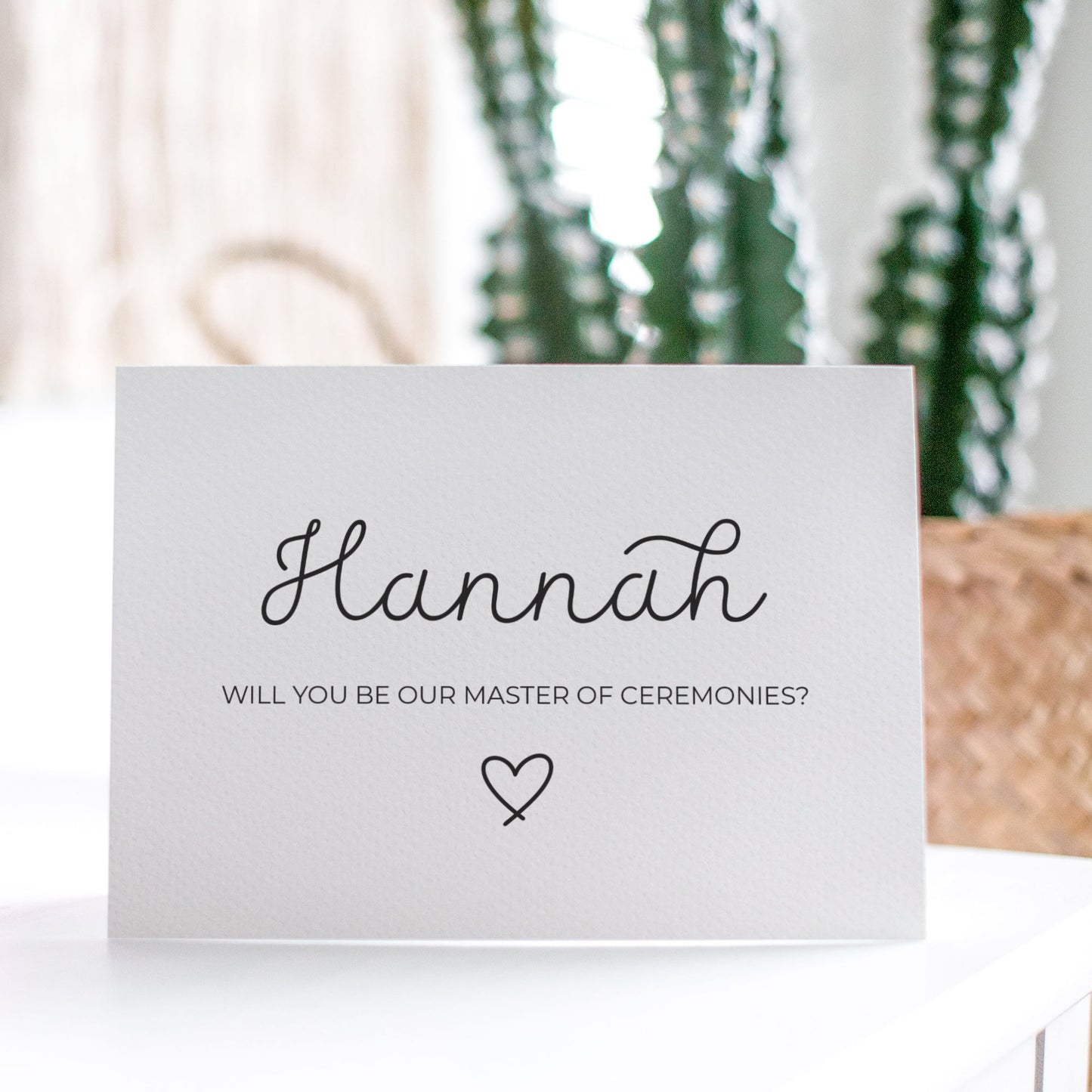 PERSONALISE: Will you be our MC