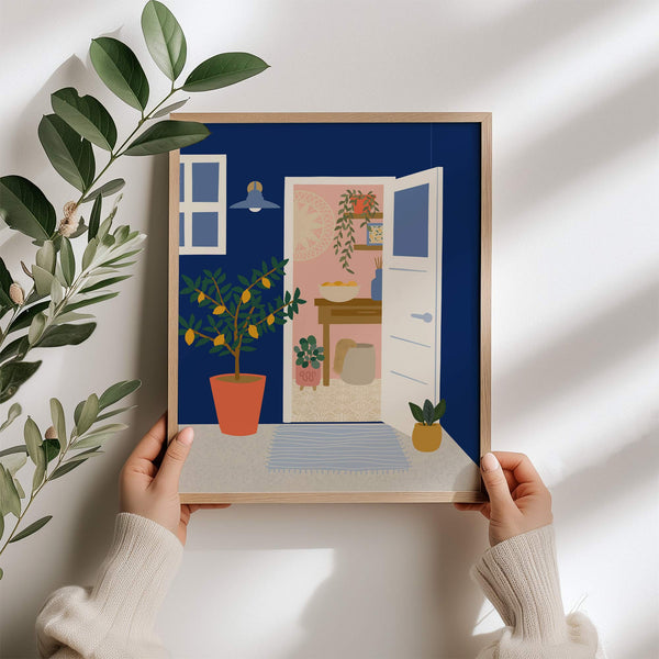 Art Print: Welcome Home Blue