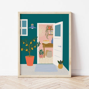 Art Print: Welcome Home Green