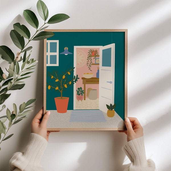 Art Print: Welcome Home Green