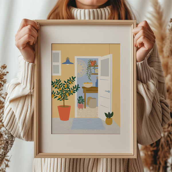 Art Print: Welcome Home Yellow