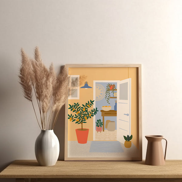 Art Print: Welcome Home Yellow