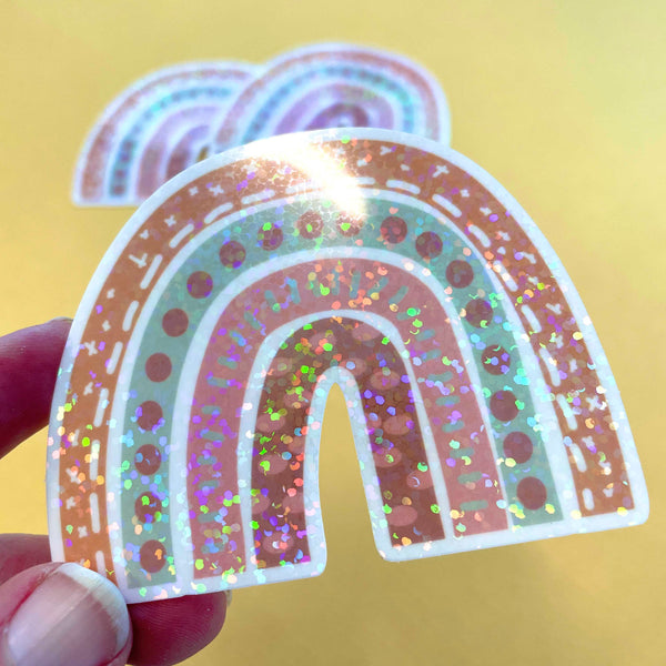 Die Cut Sticker: Boho Rainbow