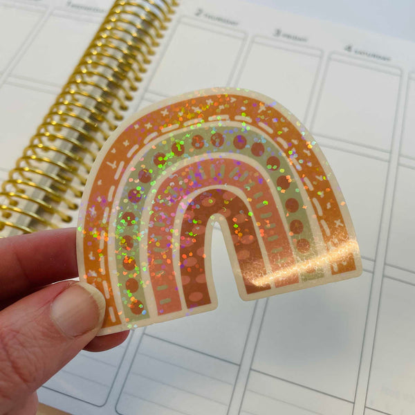 Die Cut Sticker: Boho Rainbow