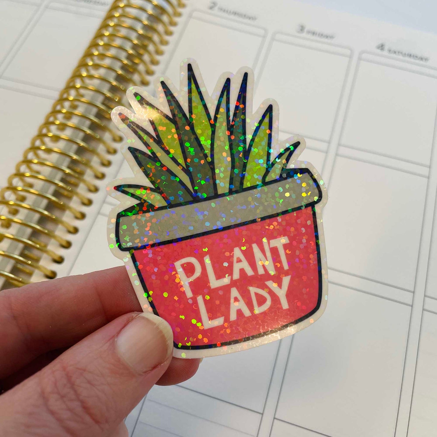 Die Cut Sticker: Plant Lady