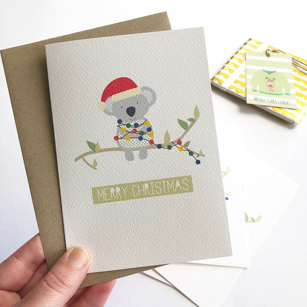 Set of 5 Australian Christmas Greeting Cards by mumandmehandmadedesigns- An Australian Online Stationery and Card Shop