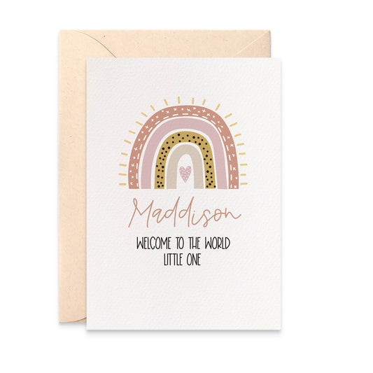 Personalised Welcome Boho Rainbow