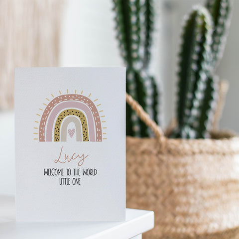 Personalised Welcome Boho Rainbow