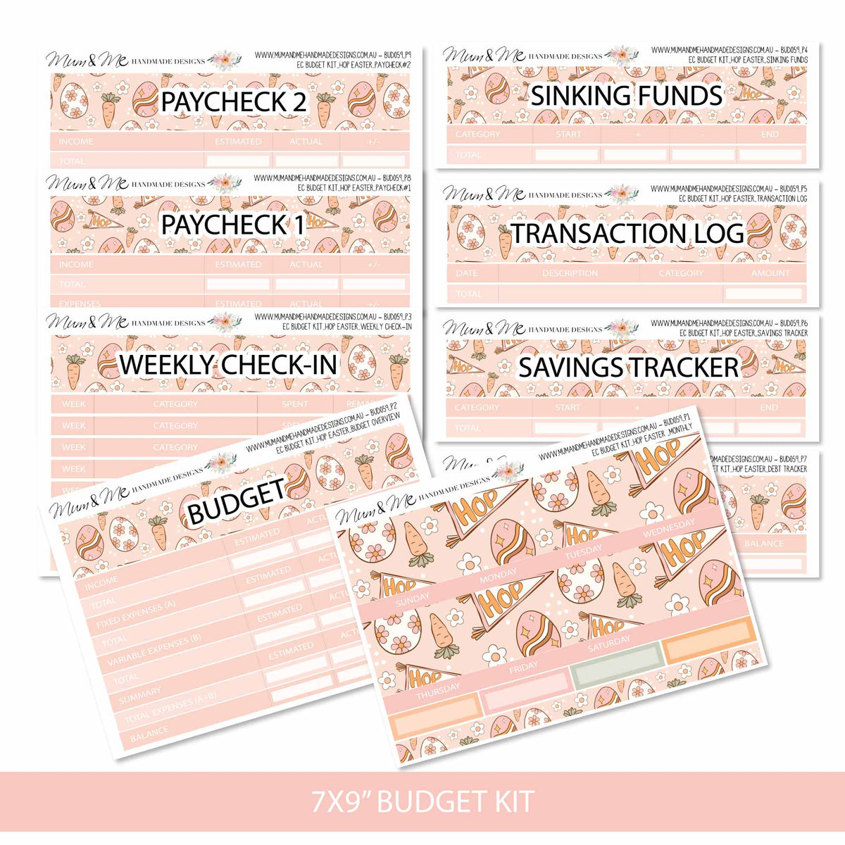 Budget Insurancesticker Financial Monthly Budget Sticker Kit, Planner Stickers, Easter Budget ...